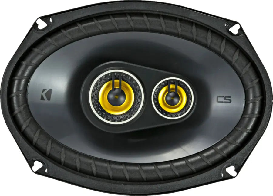 CS Series 6" x 9" 3-Way Car Speakers with Polypropylene Cones (Pair) - Yellow/Black