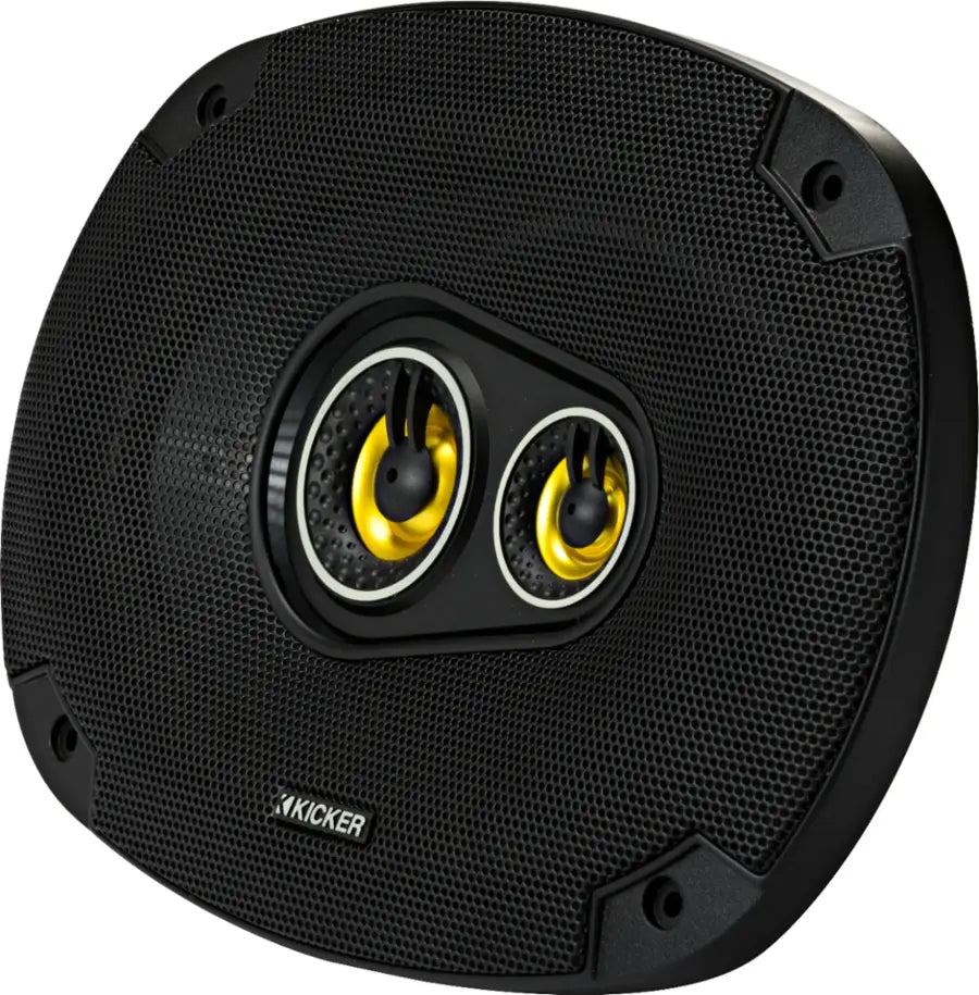 CS Series 6" x 9" 3-Way Car Speakers with Polypropylene Cones (Pair) - Yellow/Black
