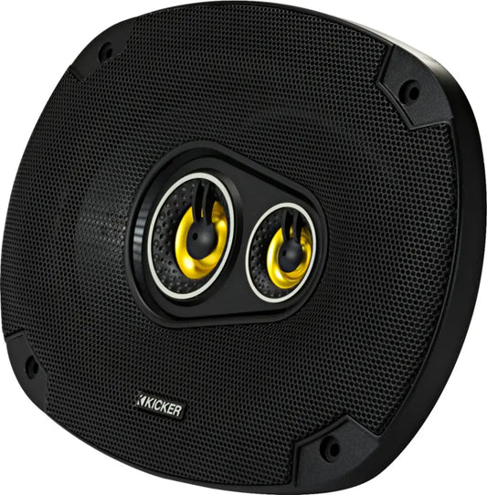 CS Series 6" x 9" 3-Way Car Speakers with Polypropylene Cones (Pair) - Yellow/Black